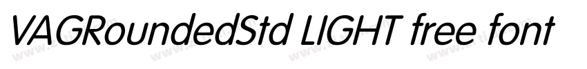 VAGRoundedStd LIGHT free font download字体转换